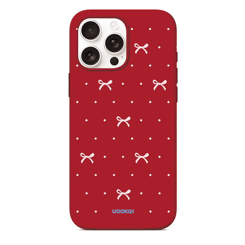 Small dots and bowknot iPhone 16 Pro Max Case