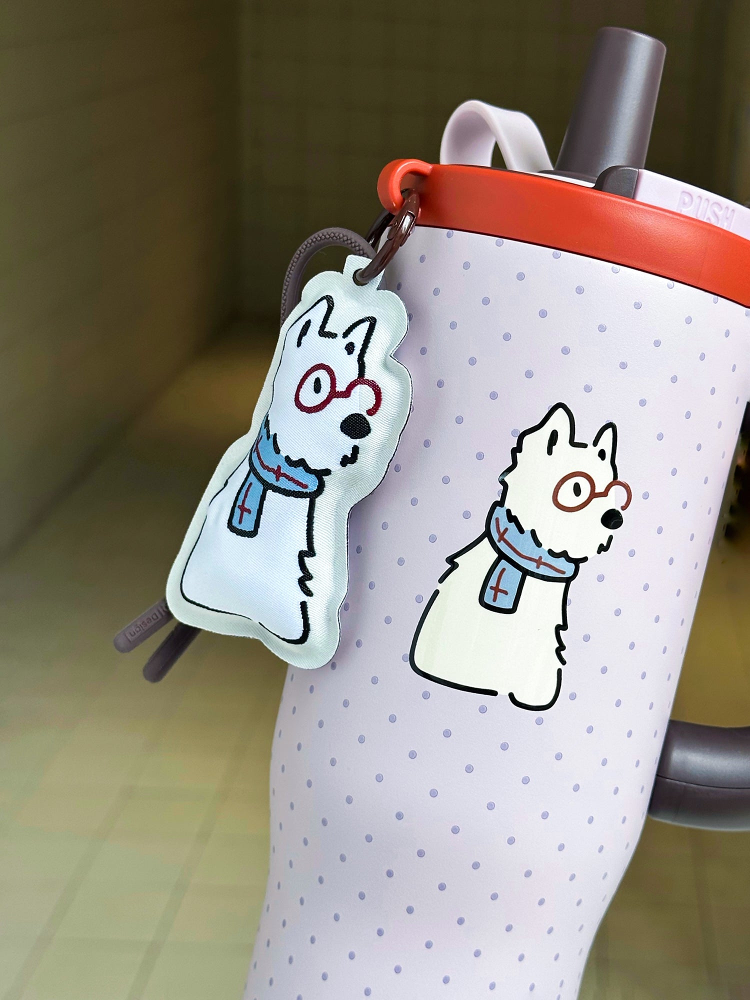 Uookqi Original Scottish Terrier Large Capacity Tumbler – 1200ML Cartoon Coffee Travel Mug with Thermal Insulation