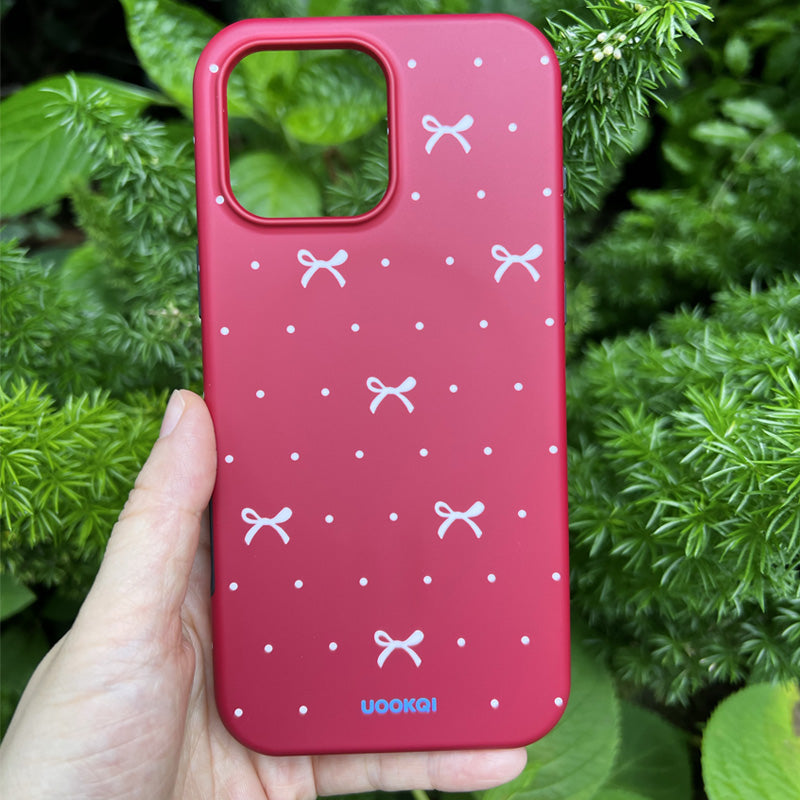 Small dots and bowknot iPhone 16 Pro Max Case