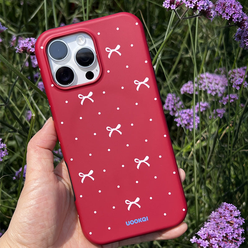 Small dots and bowknot iPhone 16 Pro Max Case