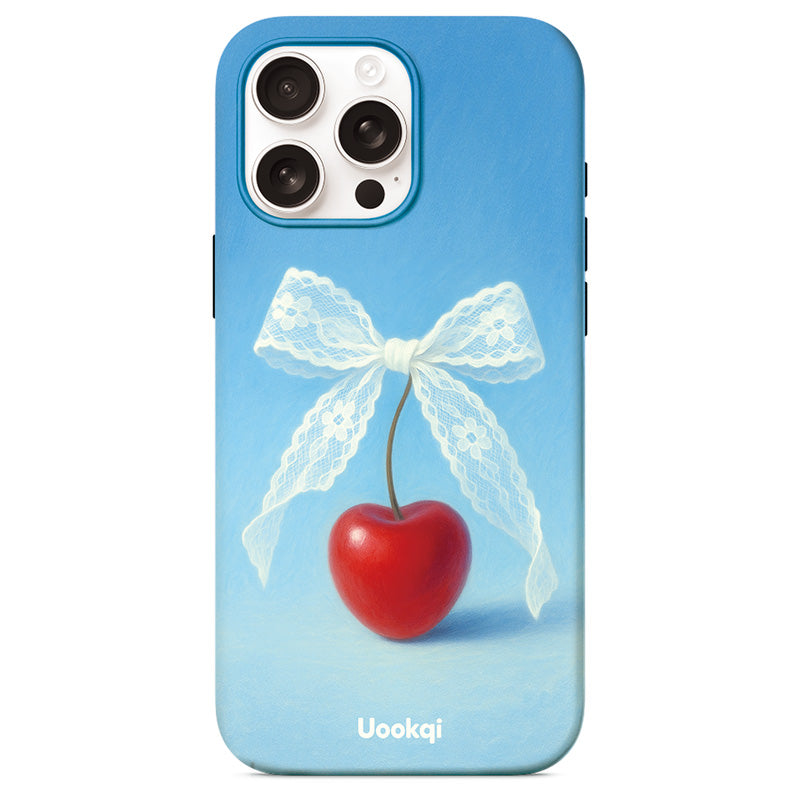 Cherry Lace Bow iPhone 16 Pro Max Case